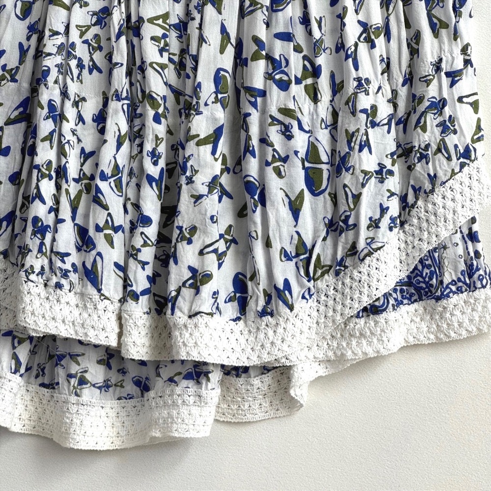 Poupette St Barth Sasha Green White Fish Batik Rombo Dress Medium Coastal Chic - Picture 5 of 13